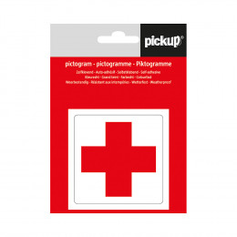 Picto 7.5x7.5cm Croix rouge