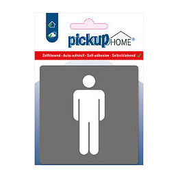 Picto acrylique 90x90mm Hommes gris