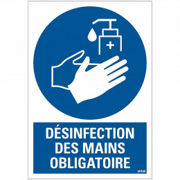 Panneau 23x33cm Désinfection des mains