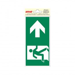 Picto 10x20cm Voie évacuation droite