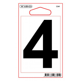Chiffre 4 adhésif hauteur 80 mm.