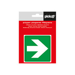 Picto 7.5x7.5cm Voie évacuation