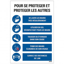 Panneau 23x33cm Pour se protéger