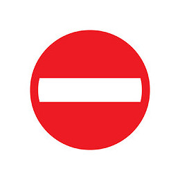 Panneau 18cm entrée interdit