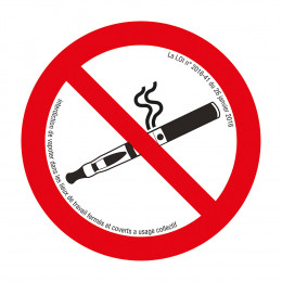 Panneau 18cm interdit de vapoter