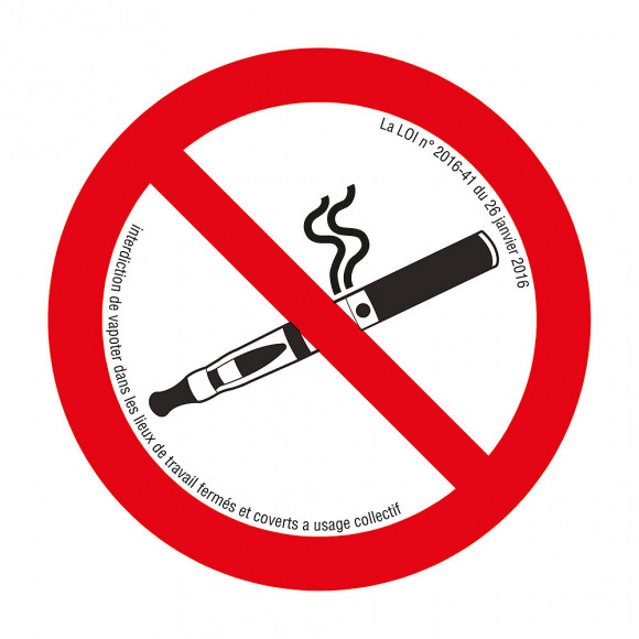 Panneau 18cm interdit de vapoter