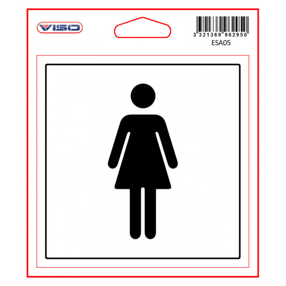 Sticker TOILETTE F 115x115 mm VISO