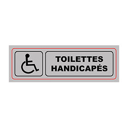 Panneau TOILETTES HANDICAPES 170X50 mm VISO