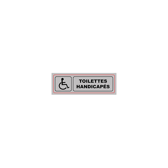Panneau TOILETTES HANDICAPES 170X50 mm VISO