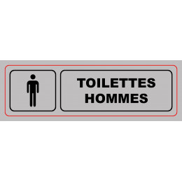 Panneau TOILETTES HOMMES 170X50 mm VISO
