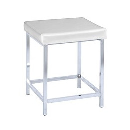 Tabouret de douche WENKO Deluxe carré blanc