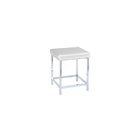 Tabouret de douche WENKO Deluxe carré blanc