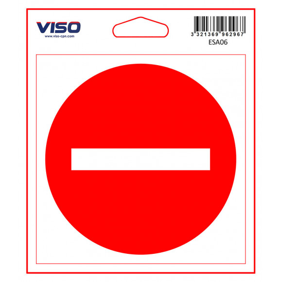 Sticker DEFENSE D'ENTRER 115x115 mm VISO