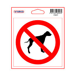 Sticker CHIEN INTERDIT 115x115 mm VISO