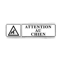 Panonceau adhésif ATTENTION AU CHIEN 170x50mm VISO