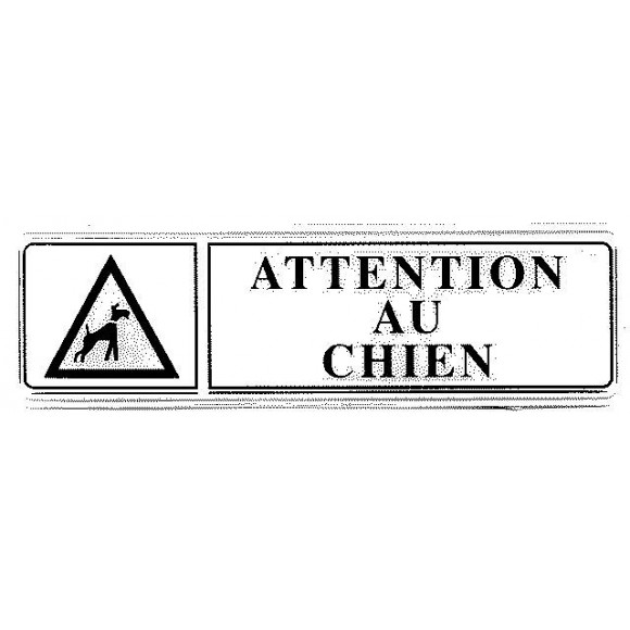 Panonceau adhésif ATTENTION AU CHIEN 170x50mm VISO
