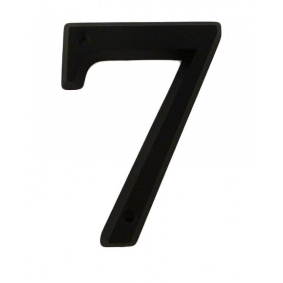 Chiffre 7 adhésif en zamak noir 80mm