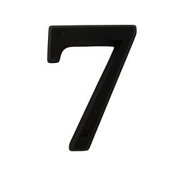 Chiffre 7 adhésif en zamak noir 80mm