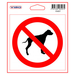 Sticker CHIEN INTERDIT 115x115 mm VISO