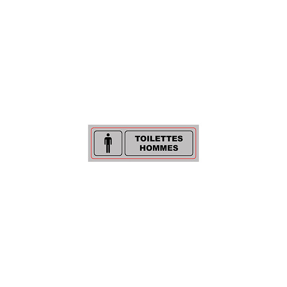 Panneau TOILETTES HOMMES 170X50 mm VISO