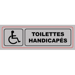 Panneau TOILETTES HANDICAPES 170X50 mm VISO
