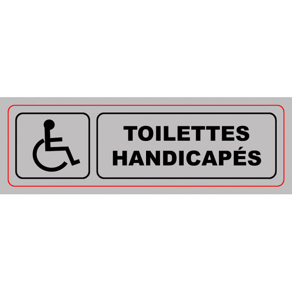 Panneau TOILETTES HANDICAPES 170X50 mm VISO