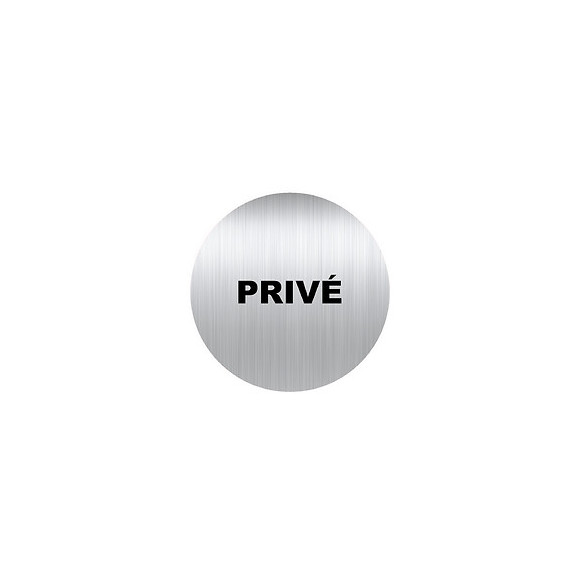 Panneau PRIVE aluminium adhésif  diamètre 80 mm VISO