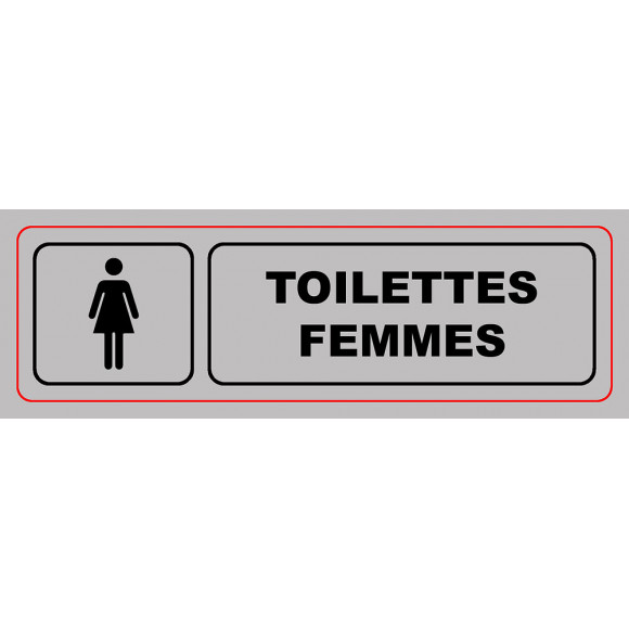 Panneau TOILETTES FEMMES 170X50 mm VISO