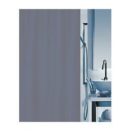 Rideau de douche SPIRELLA Romana uni gris PEVA 180 cm x 180 cm