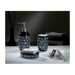 Porte-savon Star noir et blanc
