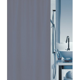 Rideau de douche SPIRELLA Romana uni gris PEVA 180 cm x 180 cm