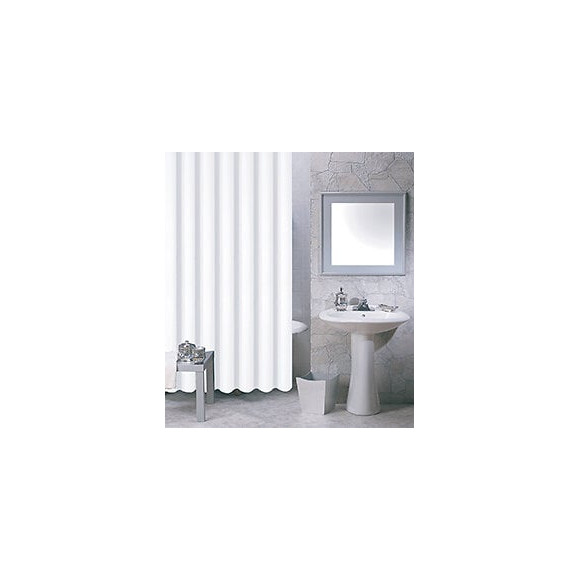 Rideau de douche l.180xh.200cm taupe à pois transparents, PVA