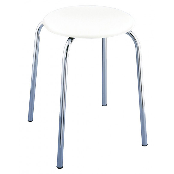 Tabouret salle de bain Livorno blanc