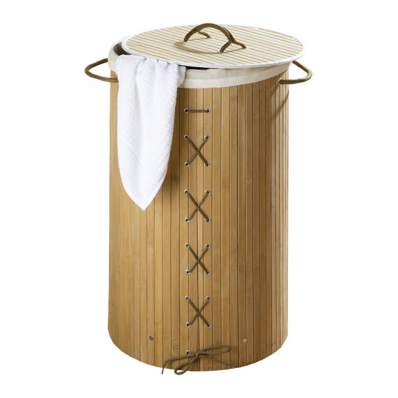 Coffre à linge WENKO Bambou naturel