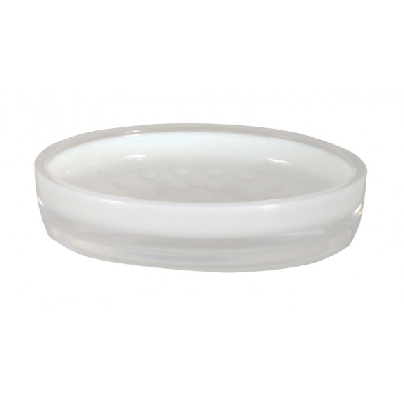 Porte-savon Tahiti blanc, acrylique