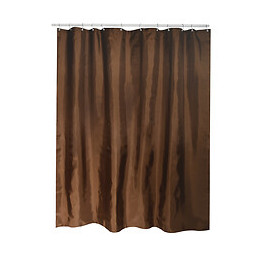 Rideau de douche l.180xh.200cm chocolat, polyester