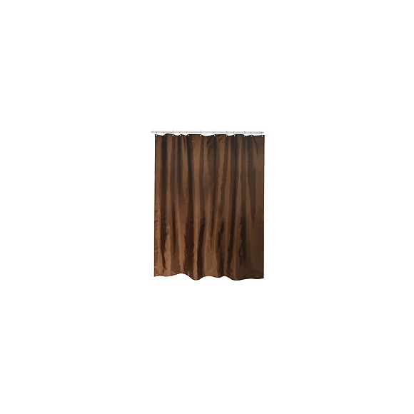 Rideau de douche l.180xh.200cm chocolat, polyester