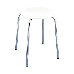 Tabouret salle de bain Livorno blanc