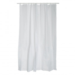 Rideau de douche l.180xh.200cm blanc, polyester