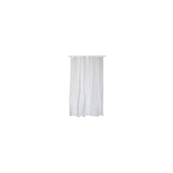 Rideau de douche l.180xh.200cm blanc, polyester