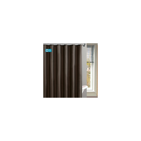 Rideau de douche l.180xh.200cm chocolat, polyester