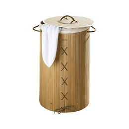 Coffre à linge WENKO Bambou naturel