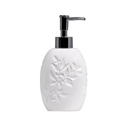 Distributeur de savon liquide Bouquet céramique blanc