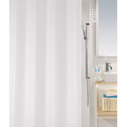 Rideau de douche SPIRELLA Romana uni blanc PEVA 180 cm x 180 cm