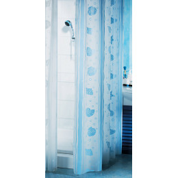 Rideau de douche SPIRELLA Deauville ciel PVC 180 cm x 200 cm