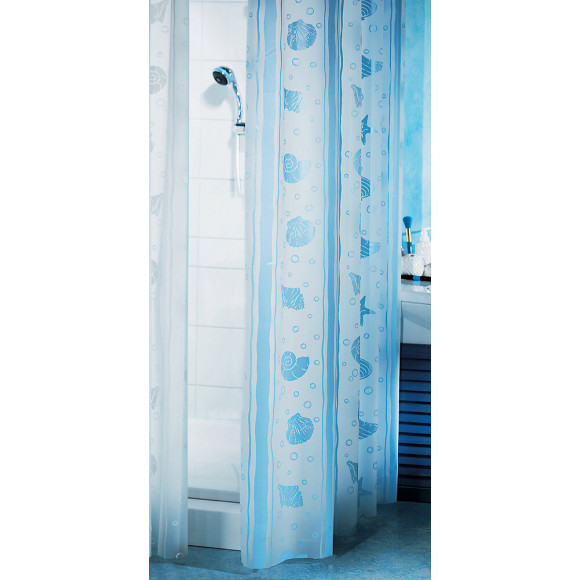 Rideau de douche SPIRELLA Deauville ciel PVC 180 cm x 200 cm