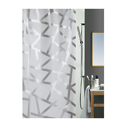 Rideau de douche SPIRELLA Bizarre silver PEVA 180 cm x 200 cm