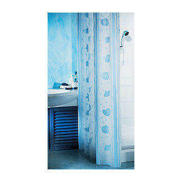 Rideau de douche SPIRELLA Deauville ciel PVC 180 cm x 200 cm