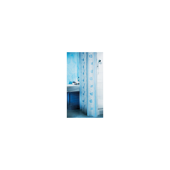 Rideau de douche SPIRELLA Deauville ciel PVC 180 cm x 200 cm