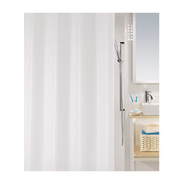 Rideau de douche SPIRELLA Romana uni blanc PEVA 180 cm x 180 cm
